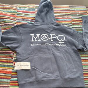Museum of peace and quiet medium southwest zip up Gray Hoodie/White Logo nwt